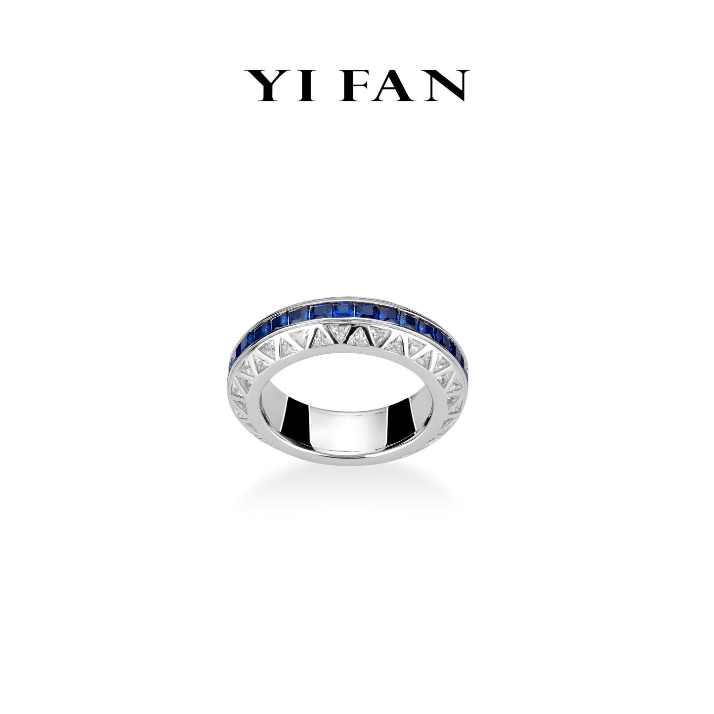 #1349 Lab Created Gemstones Unisex Sapphire(blue) Rings 925 sterling silver #03042