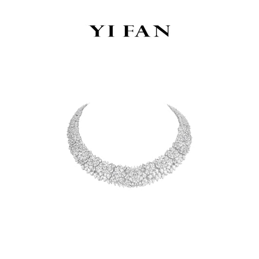 High Jewelry collection: Luxury Mixed-cuts "the Vault of Firmament" jewelry Necklace