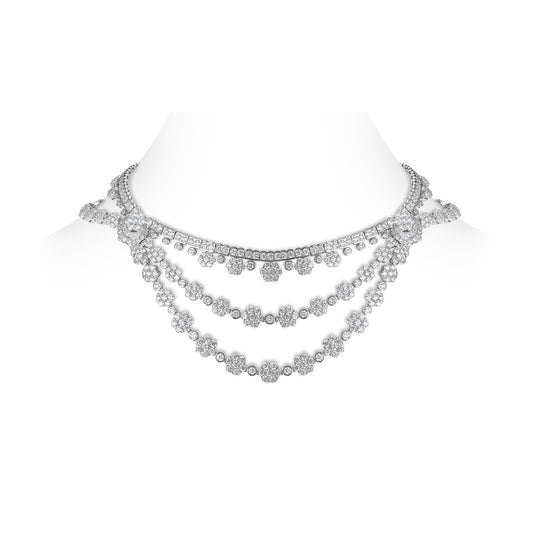 High Jewelry collection: Luxury “Triple-Layer Plum Blossom” Red carpet necklace (Only for order)