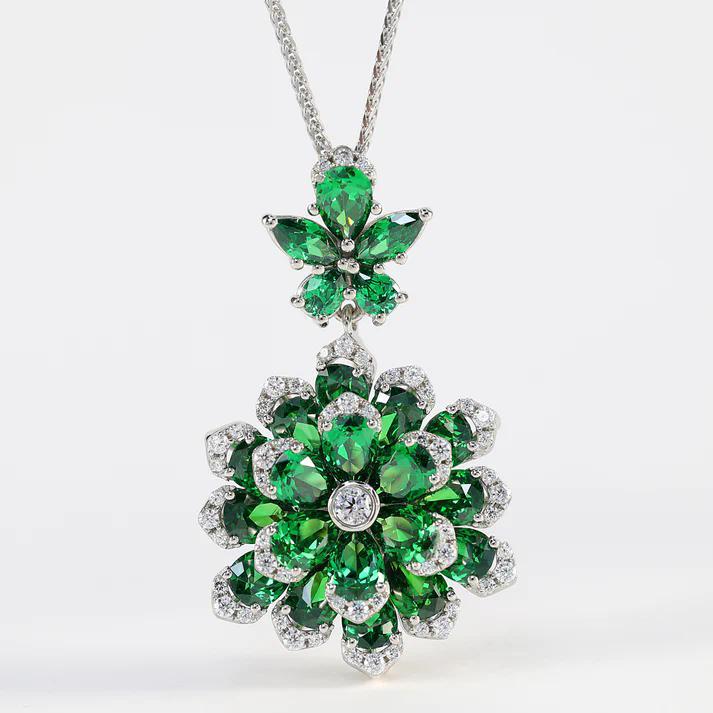 Eco Diamond Emerald(green) Necklace Party Birthday Festival