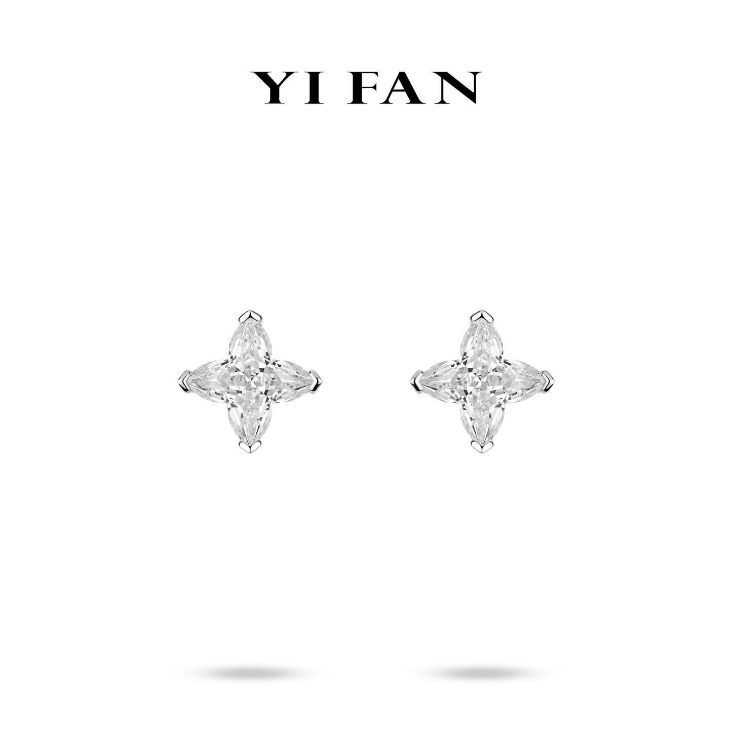 #30109 Limited collection: Modern “L & V cutting” The four Mariquesa group Earrings #03111