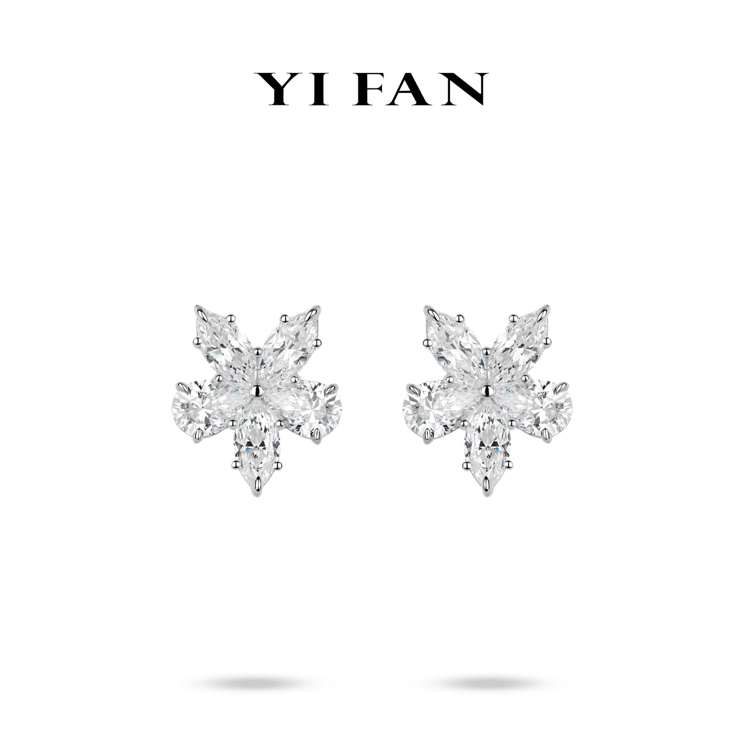Wedding Collection: Modern "Spring of Hope" delicate Flowers Earrings #30138 #03115