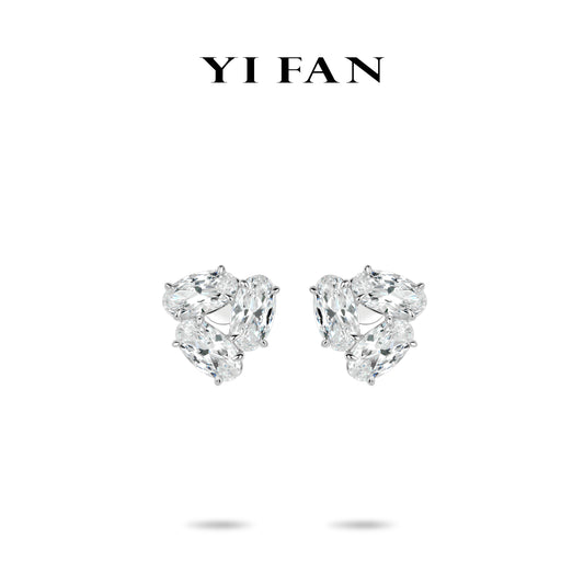 #30305 Ethereal Sparkle Collection: Modern "Oval Cosmic Halo" exquisite Earrings