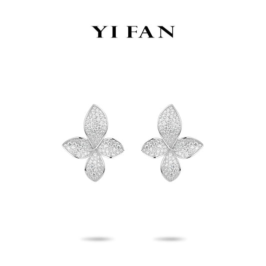 Autumn and winter collection: Luxury"Verdant Enchantment Flower-de-luce"exquisite Earrings #30388