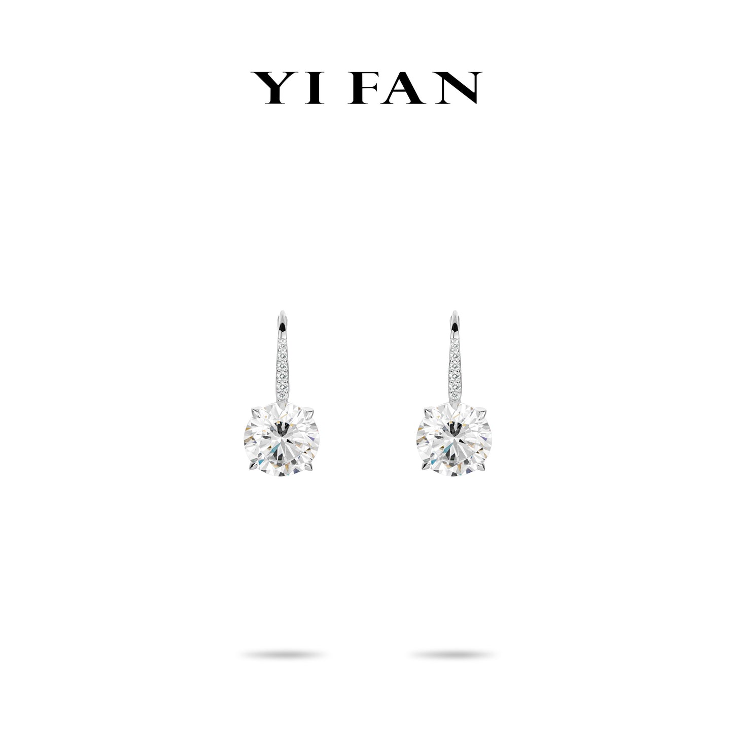 Welfare Exclusive: Modern "Round cut" Earrings,925 sterling silver (6 carat)