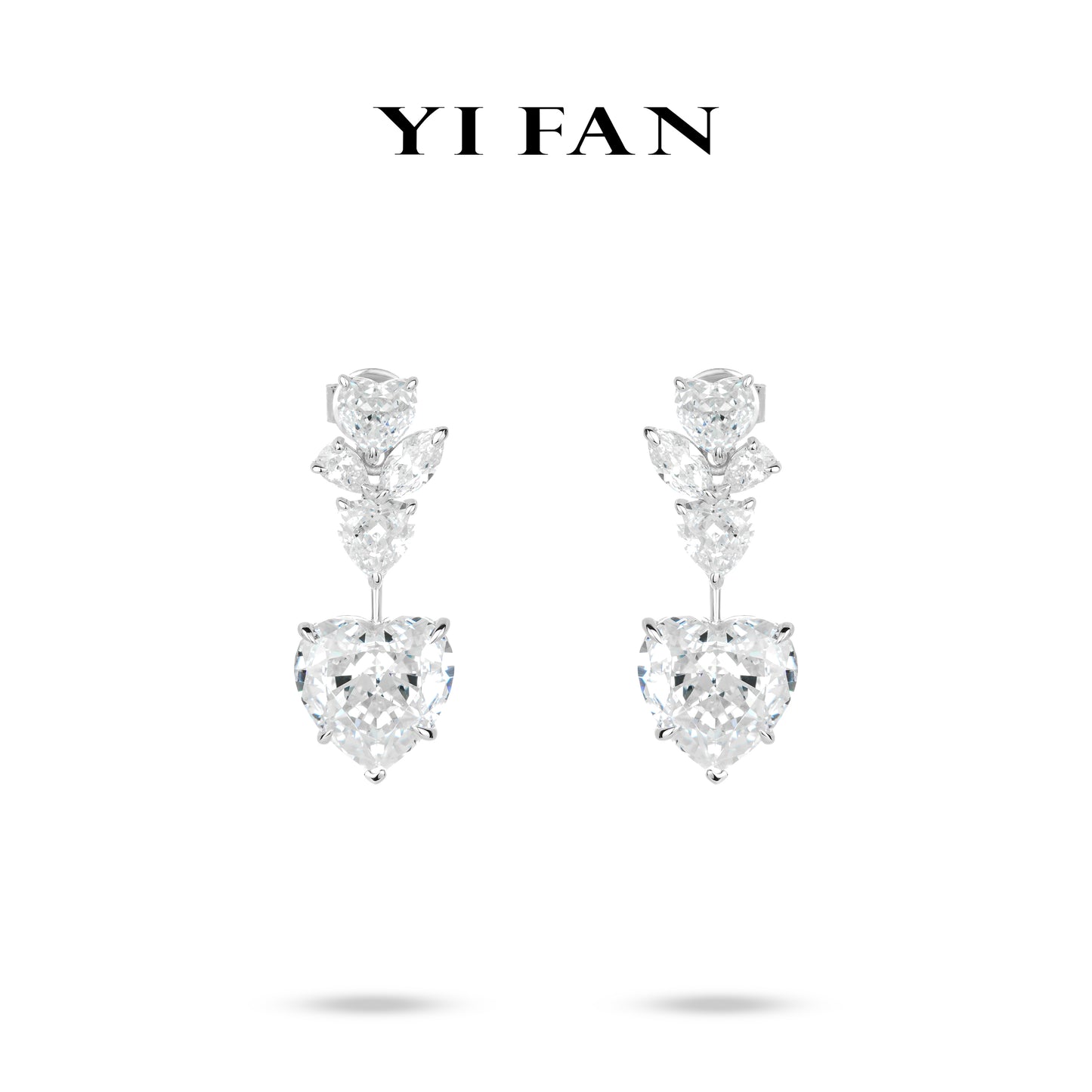 Wedding Collection: Modern "Icy Heart of the Arctic" exquisite Earrings #3925