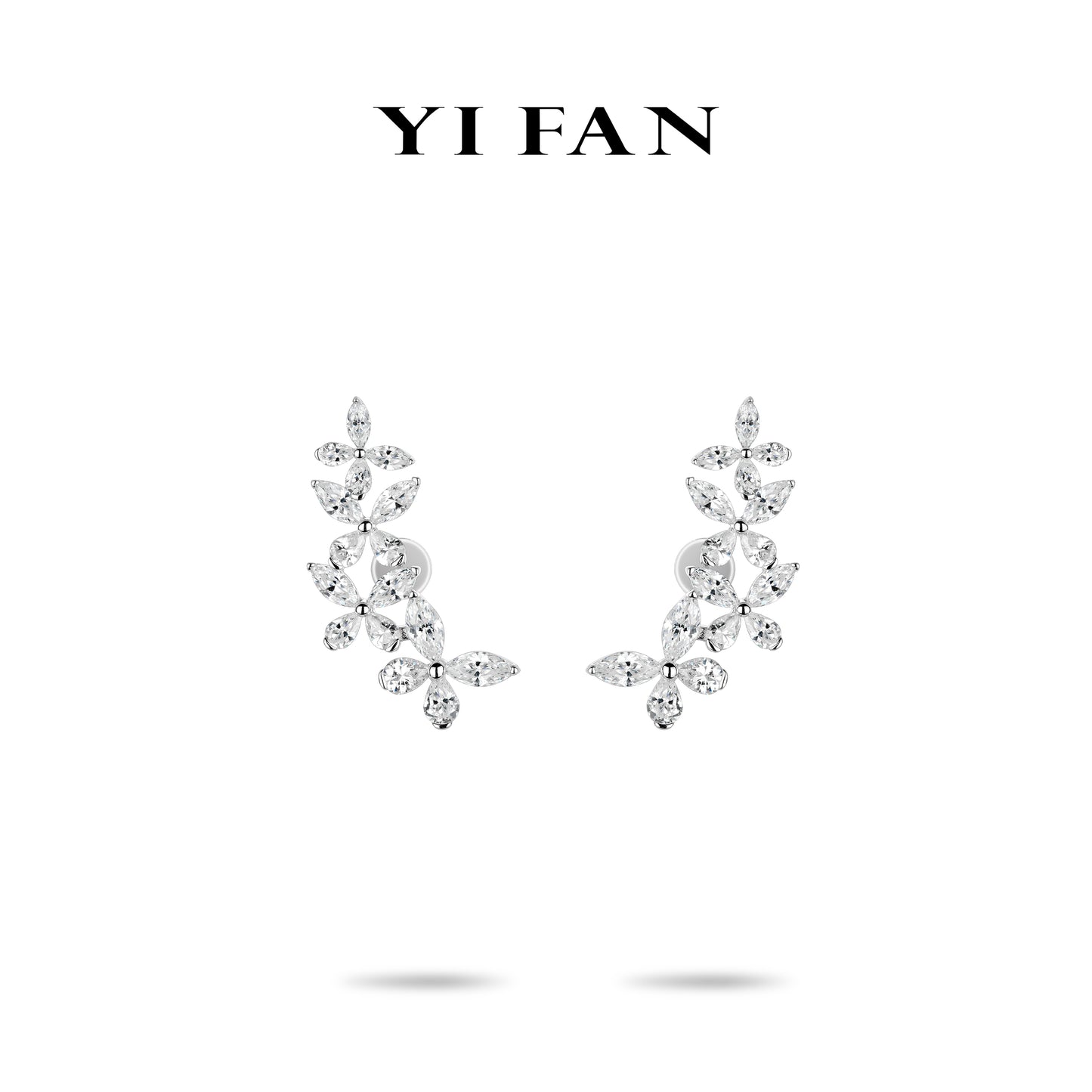 Wedding Collection: Modern "Spring of Hope Gradient Icy Butterfly" exquisite Earrings #3936 #03087