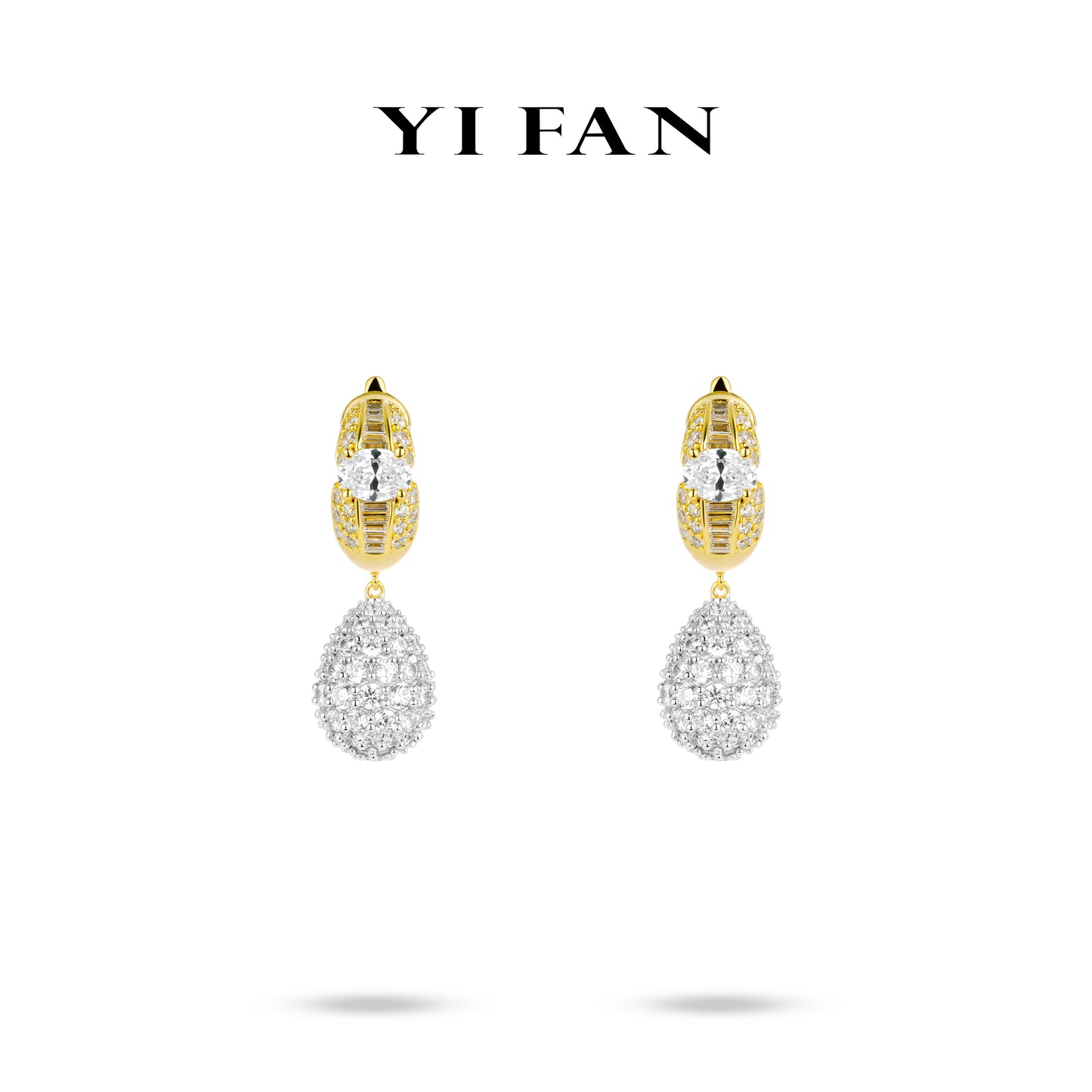 #3965 Party collection: Modern "Champagne Moonlight" Unique Disco Earrings