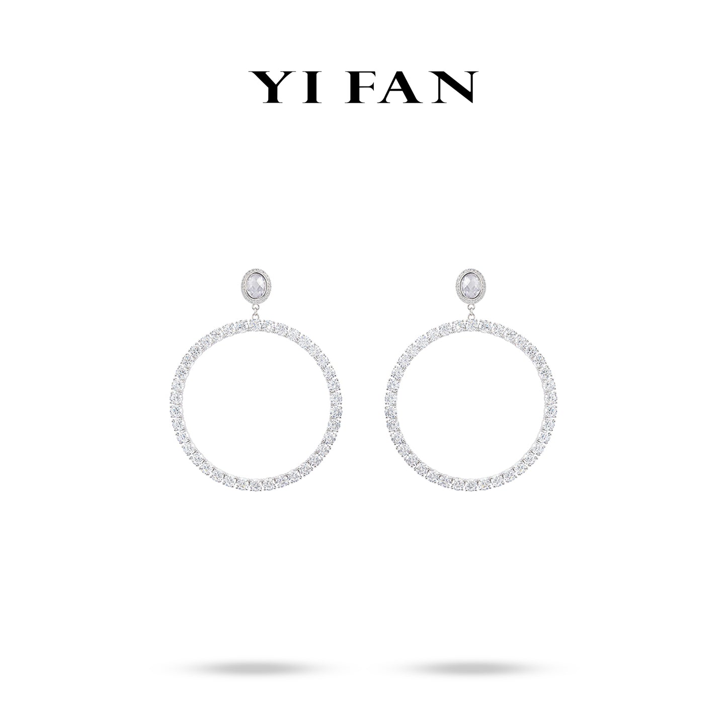 Wedding collection: exquisite white Pigeon egg XXL round earrings #3262