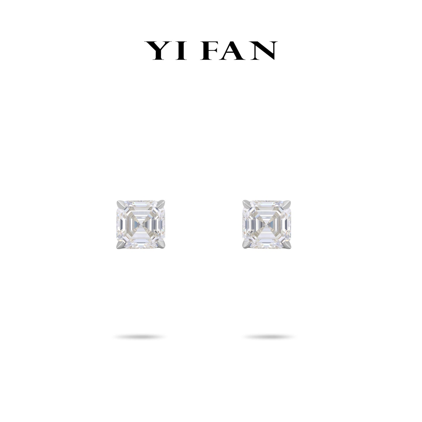 #3055 Newbie's Gift Lab Created Gemstones Asscher-cut Earrings