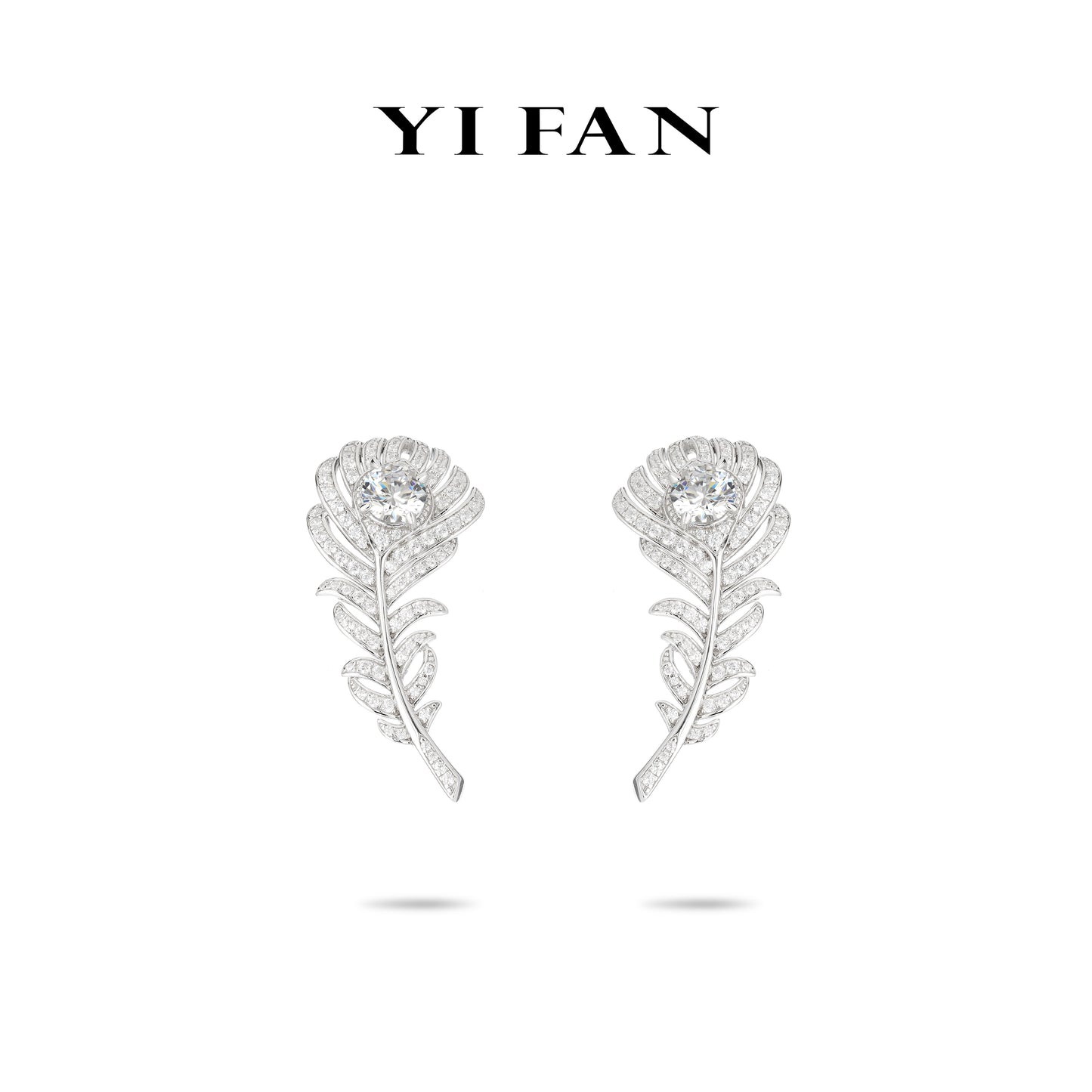 Summer Vibes collection: Modern "White Feather" Earrings #3181