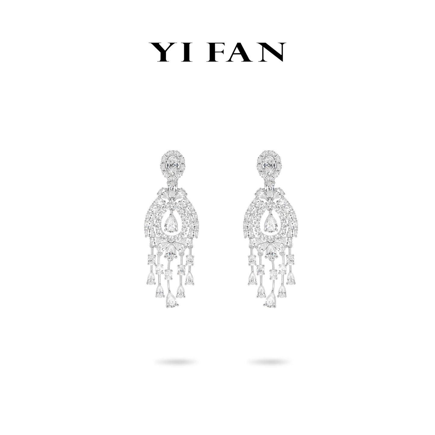 Wedding collection: Modern "Pretty Peacock" Tassel earrings #1026