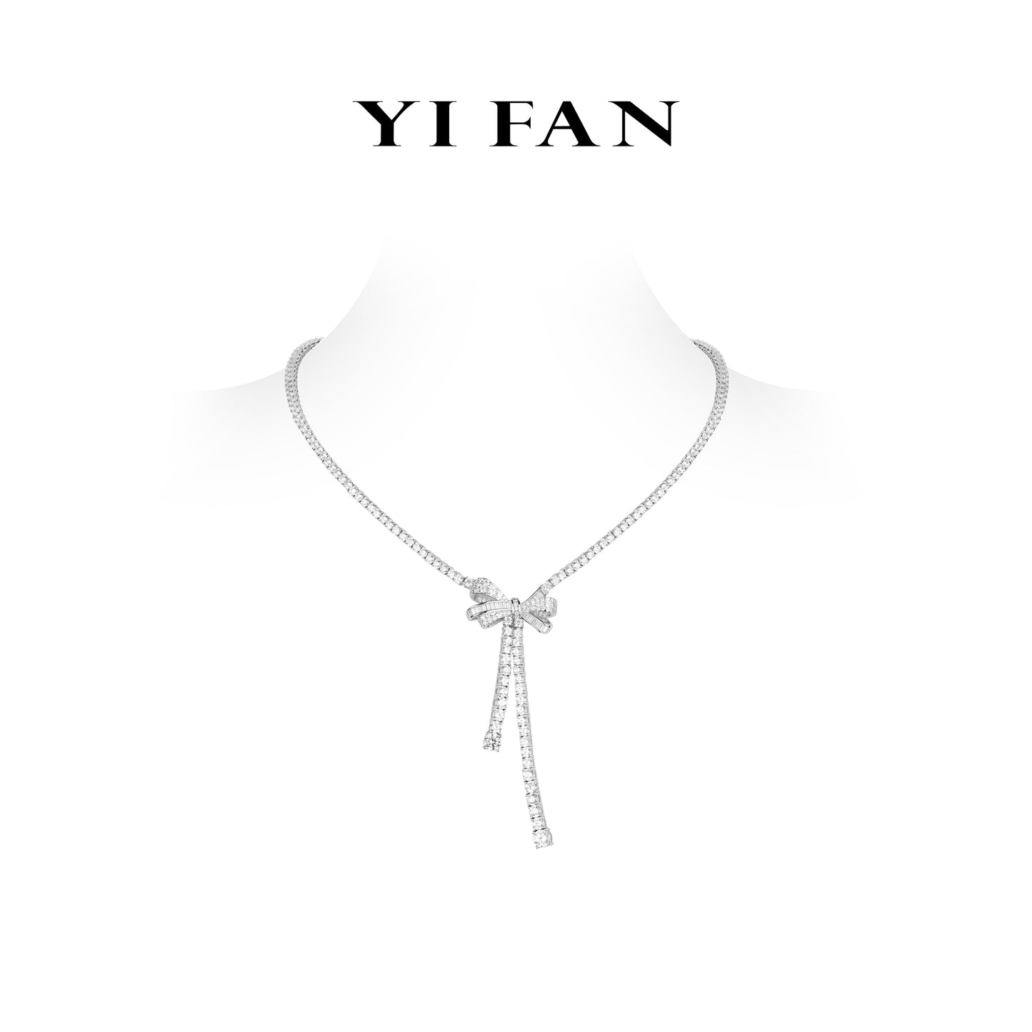 Wedding collection: Modern "Pretty Bow-tie" Full Festival Necklace