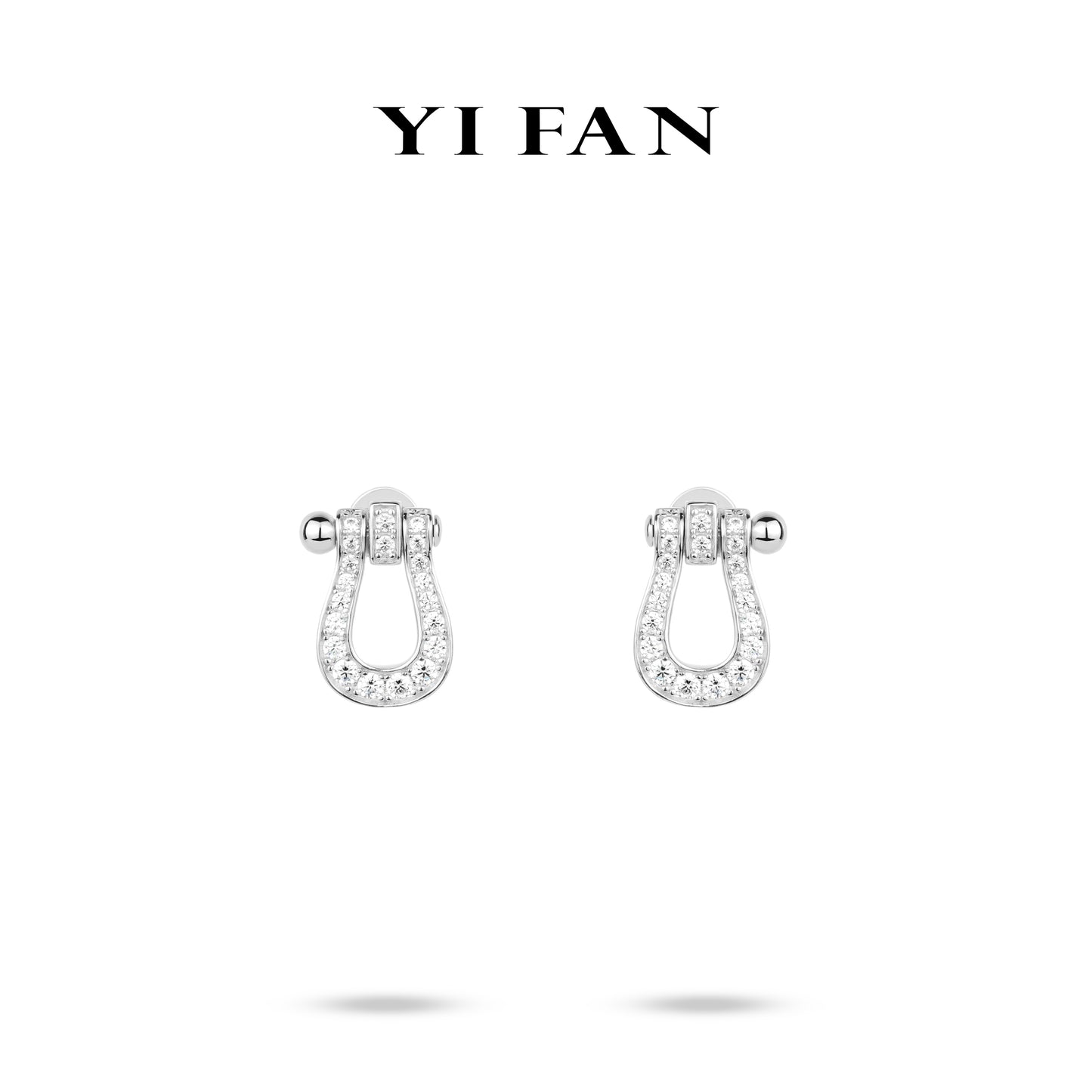 Lab Created Gemstones "vachette clasp" White Earrings #811 #03077