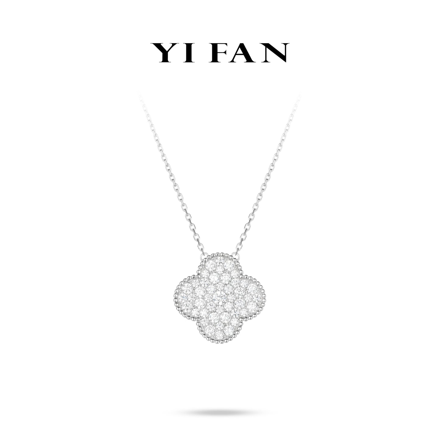 Minimalist collection: Modern "Four-leaf-clover" Large size Necklace #812