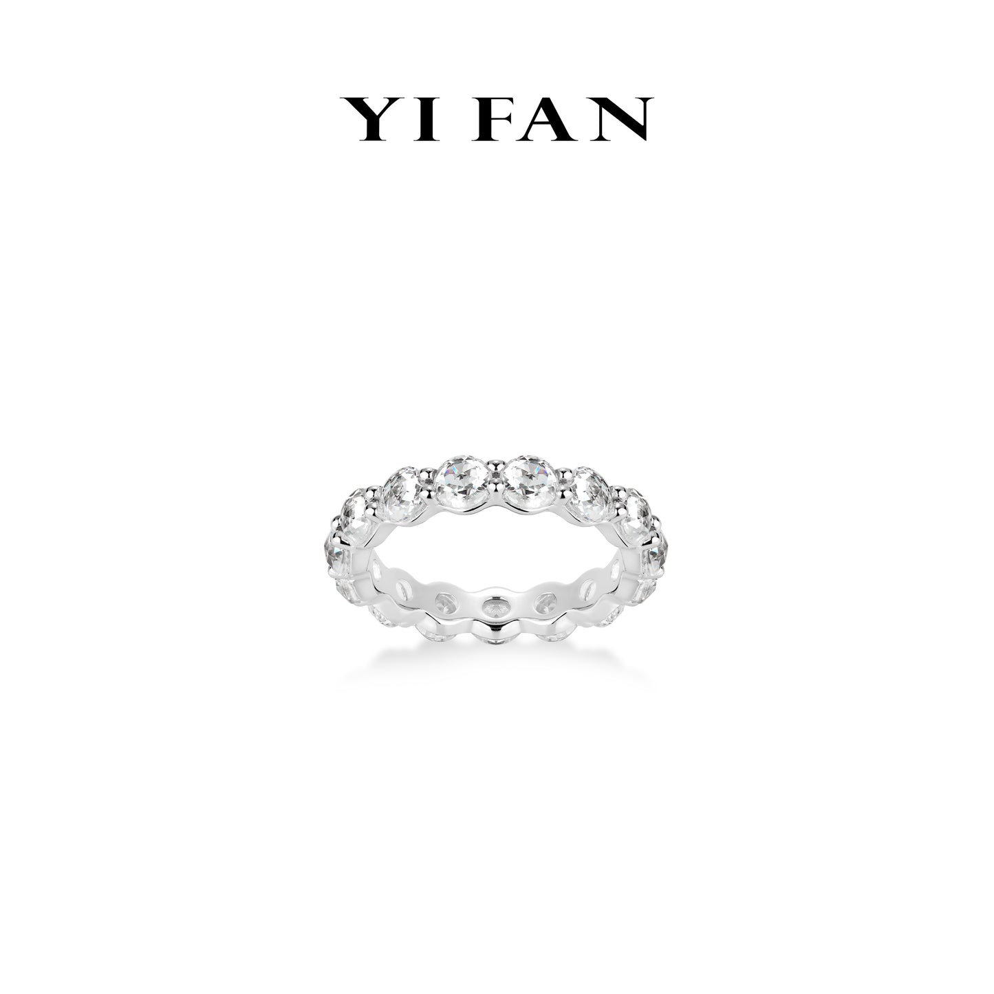 #10379 Wedding collection: Radiate Sophistication "Brilliant Rose-Cut" exquisite Stackable eternity Ring #03089