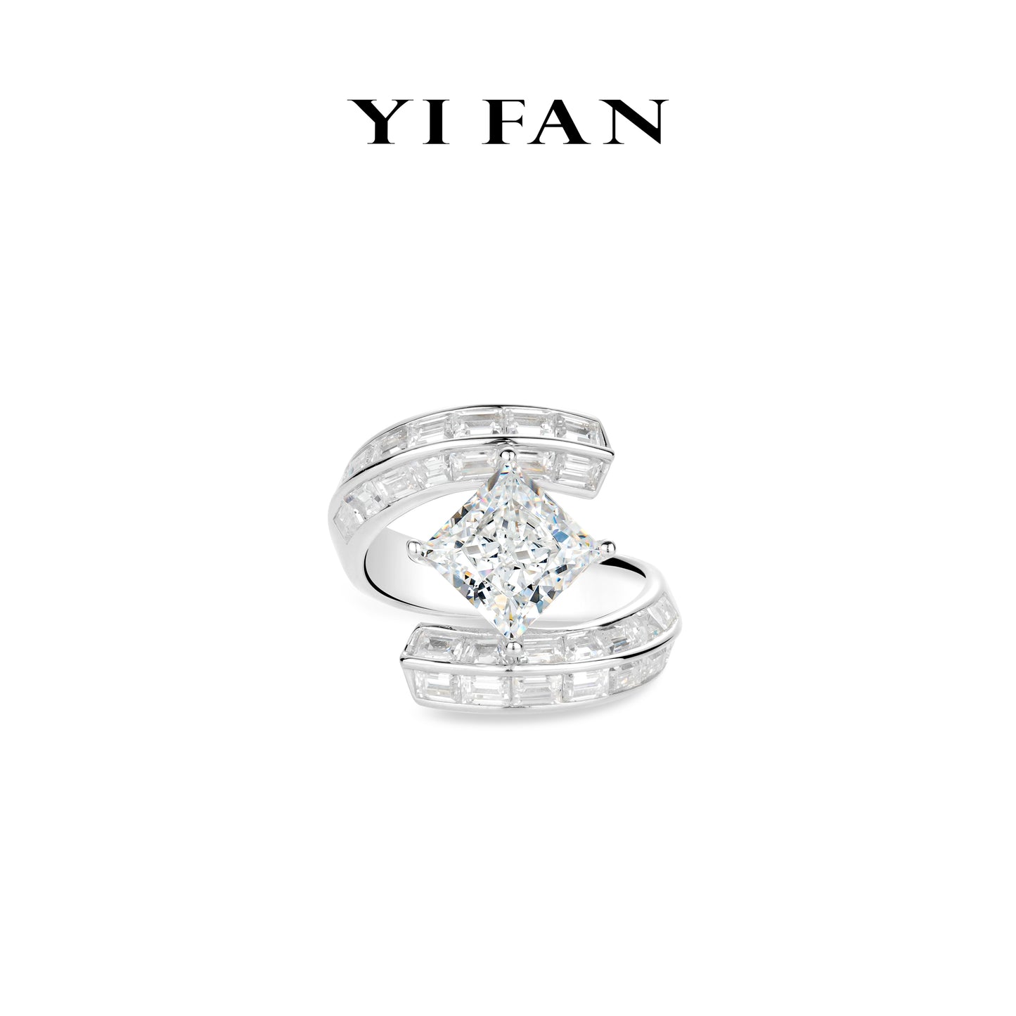 Minimalist collection: Modern" Ice-cut Dazzling Brushed" Ring #1638