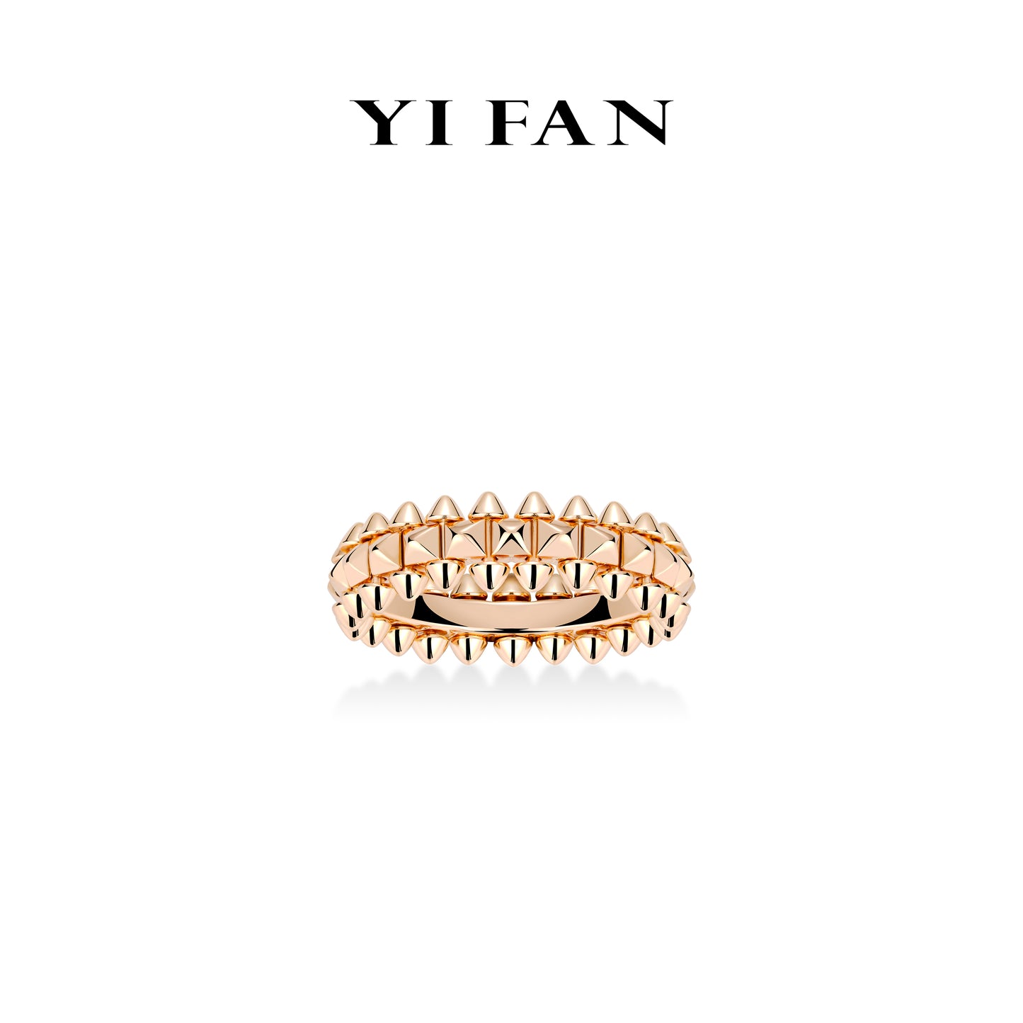 Rose-gold Fever collection: Modern "Rose Rivet" Ring #1645