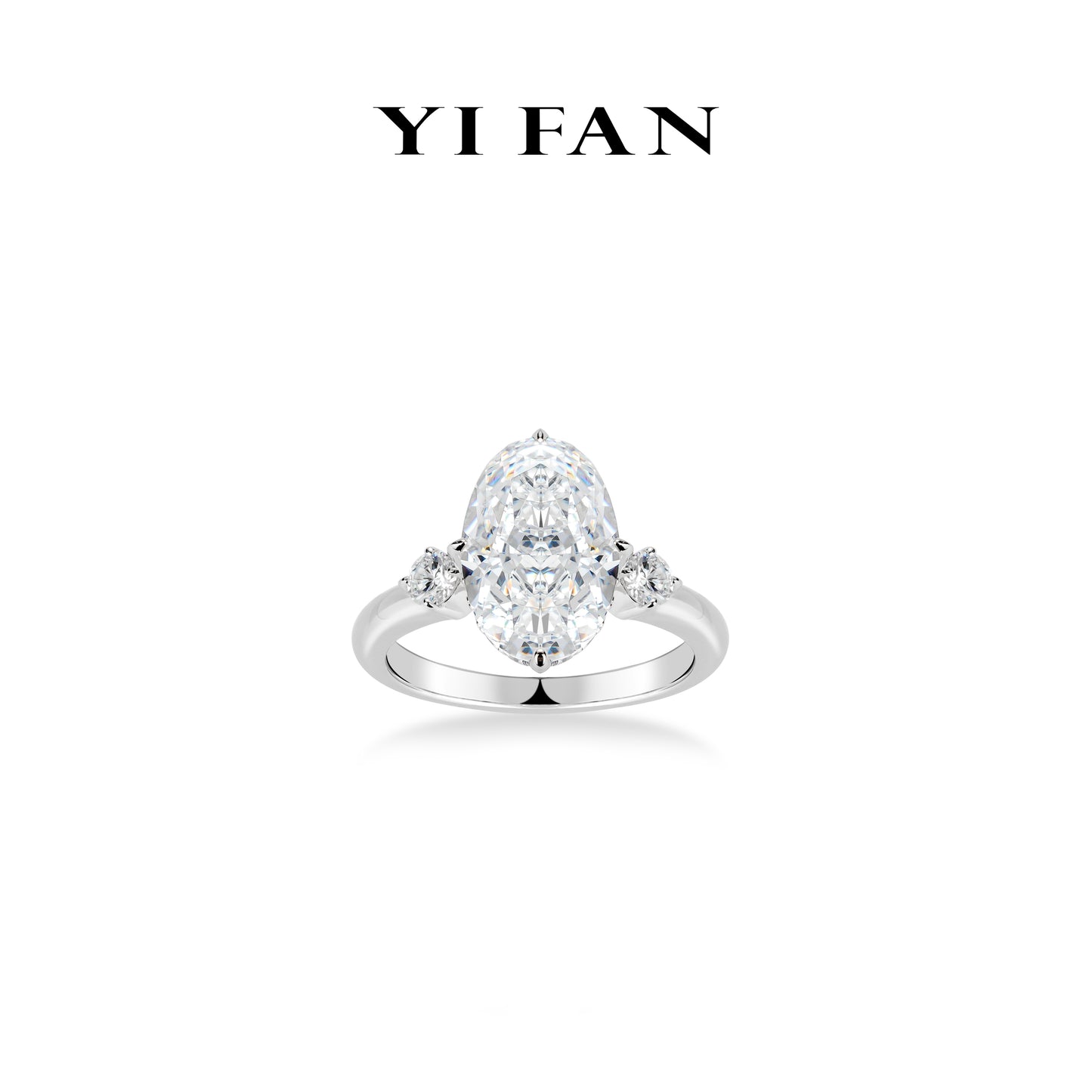 Wedding collection: D color Brilliant&Icy-cut "Modern 3 stones Rock" Engagement/Wedding Ring #1937