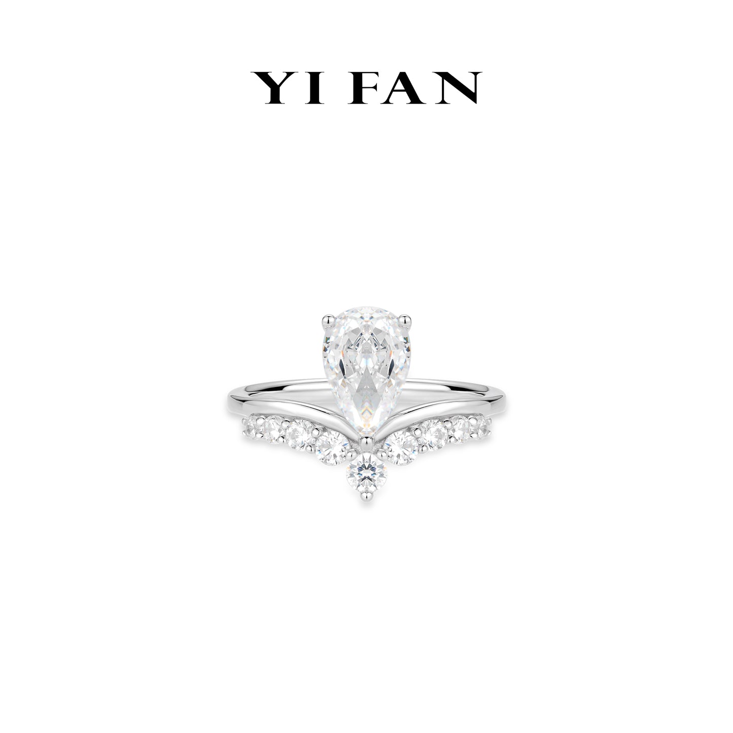 Promotion Wedding collection: Teardrop crown ring #1336