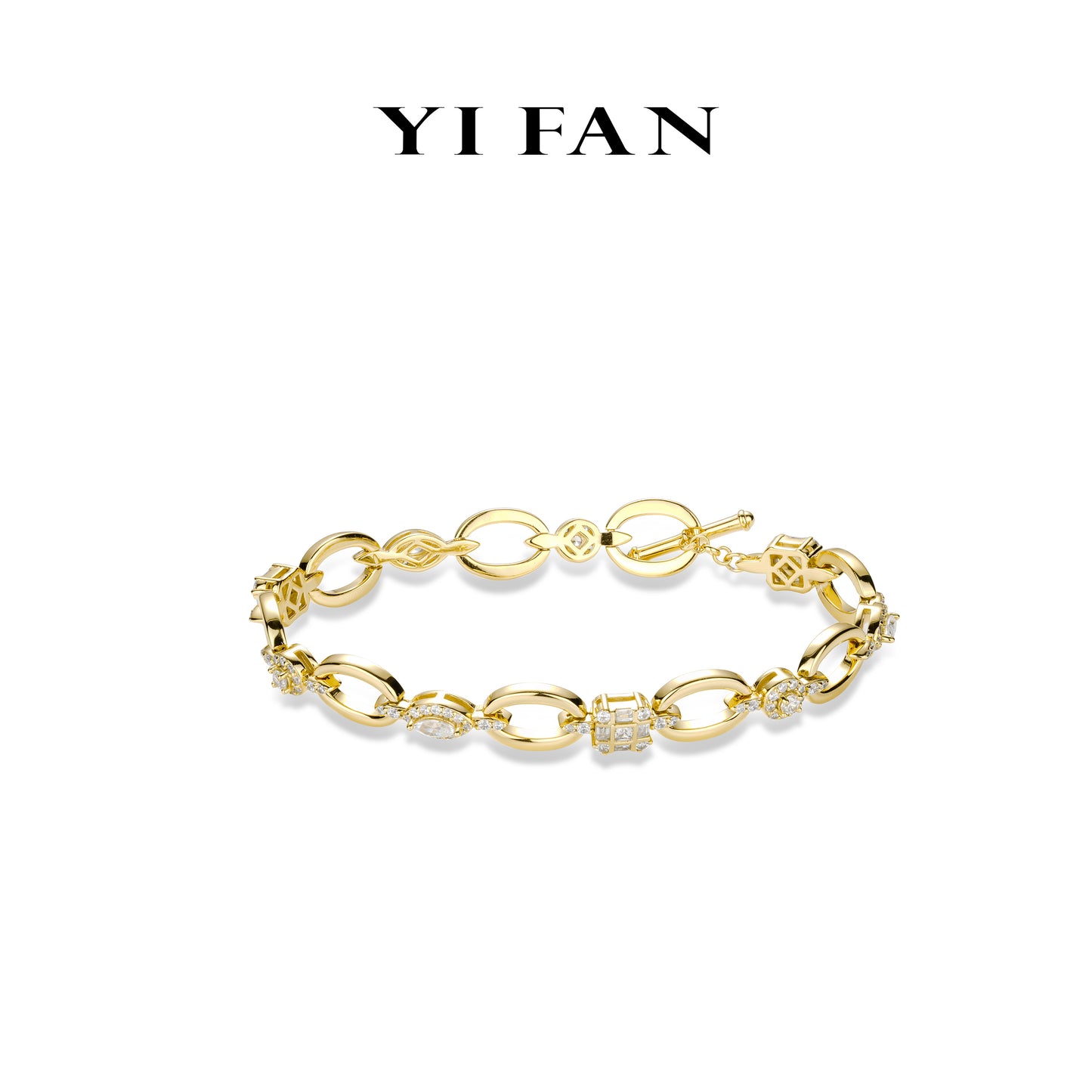 Minimalist collection: Brilliant "Golden Flipped" delicate Bracelet/Only one #01008