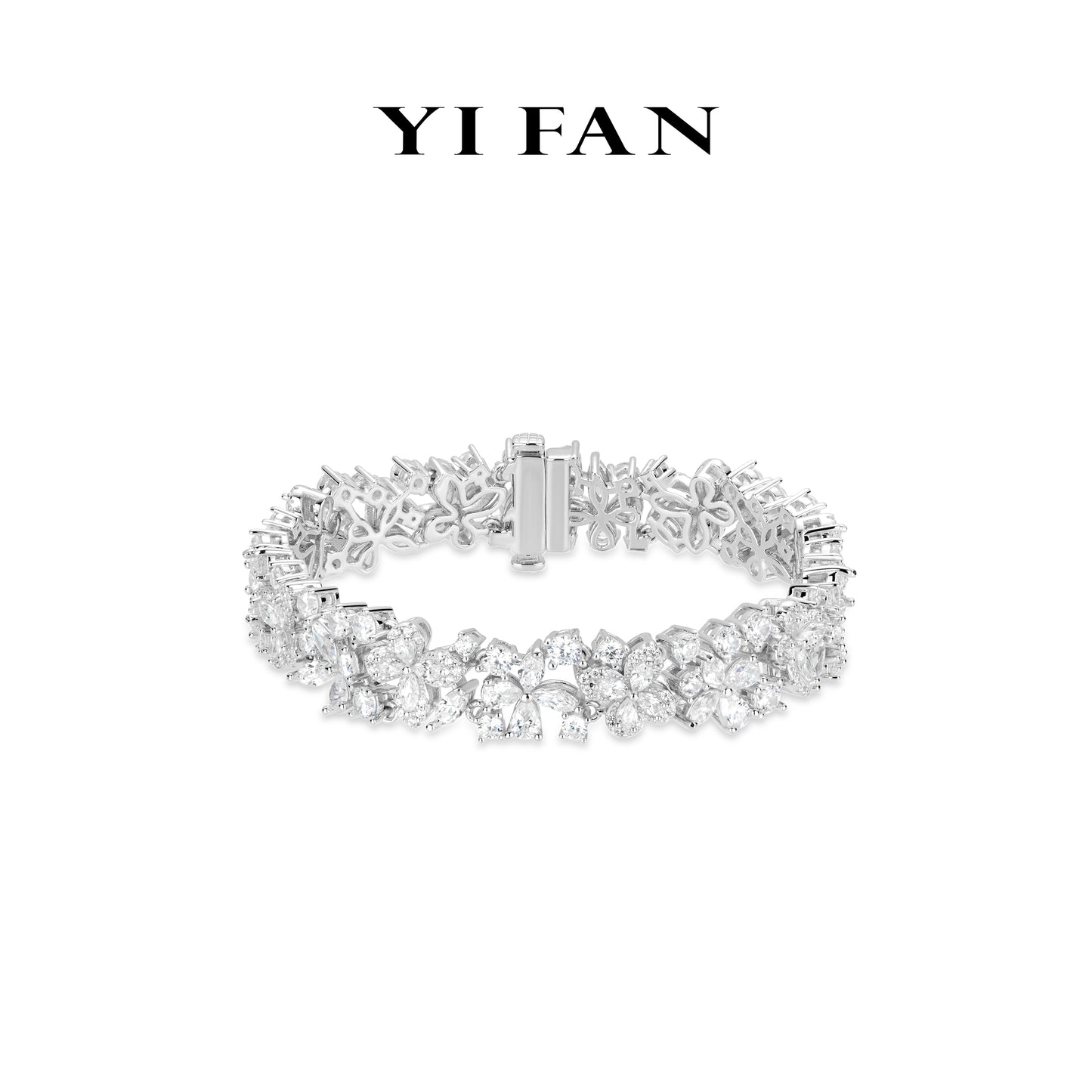 Wedding series:Lab Created Gemstones White Butterfly Bracelets #4695 #03056