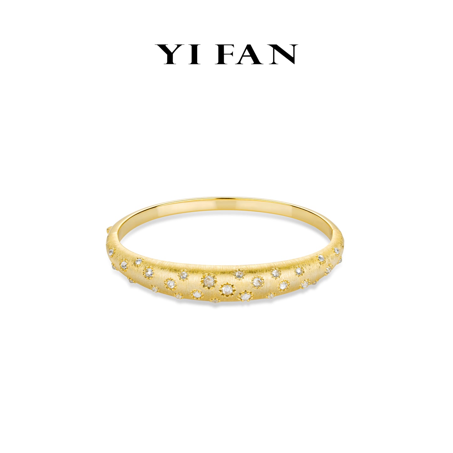 Golden time collection: Modern "Brushed Bright starry Sky" detailed Bangle/Bracelet
