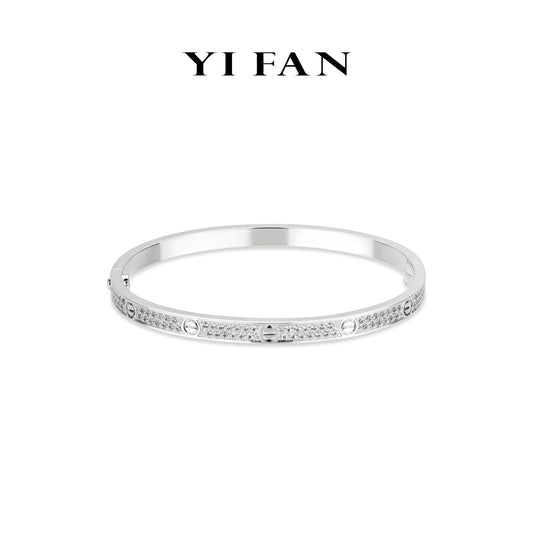 High Jewelry Collection: Modern "Bright Starry Sky Love" CNC Narrow version Bracelet/Bangle #4862