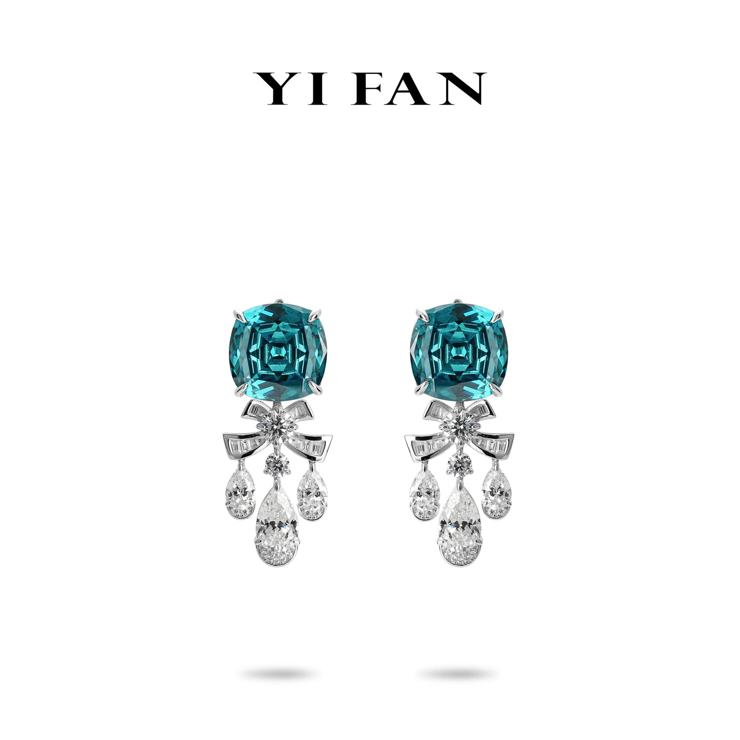 High Jewelry collection: Luxury Paraíba Color “Spring Hope theme” matching Earrings(Only for order)