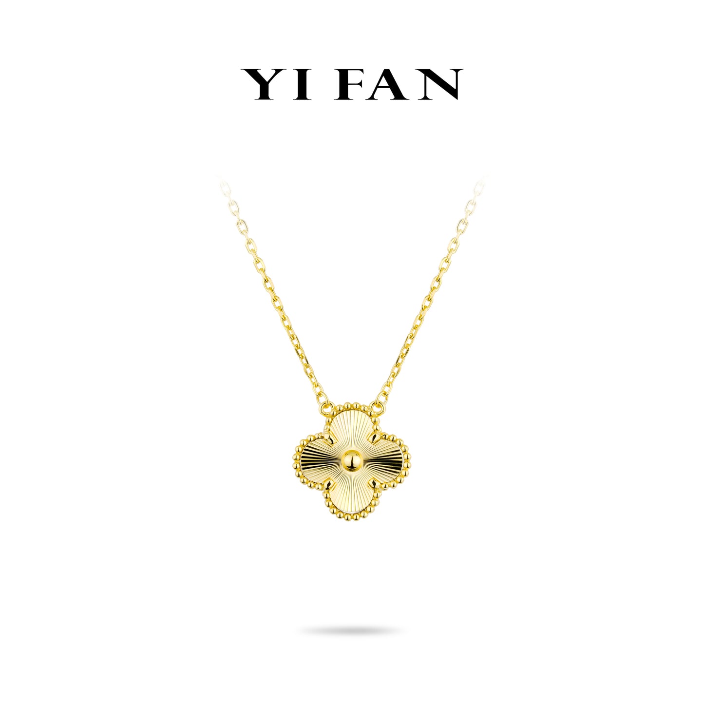 Minimalist collection: Modern "Golden Four-leaf-clover" Necklace #20092 #01001