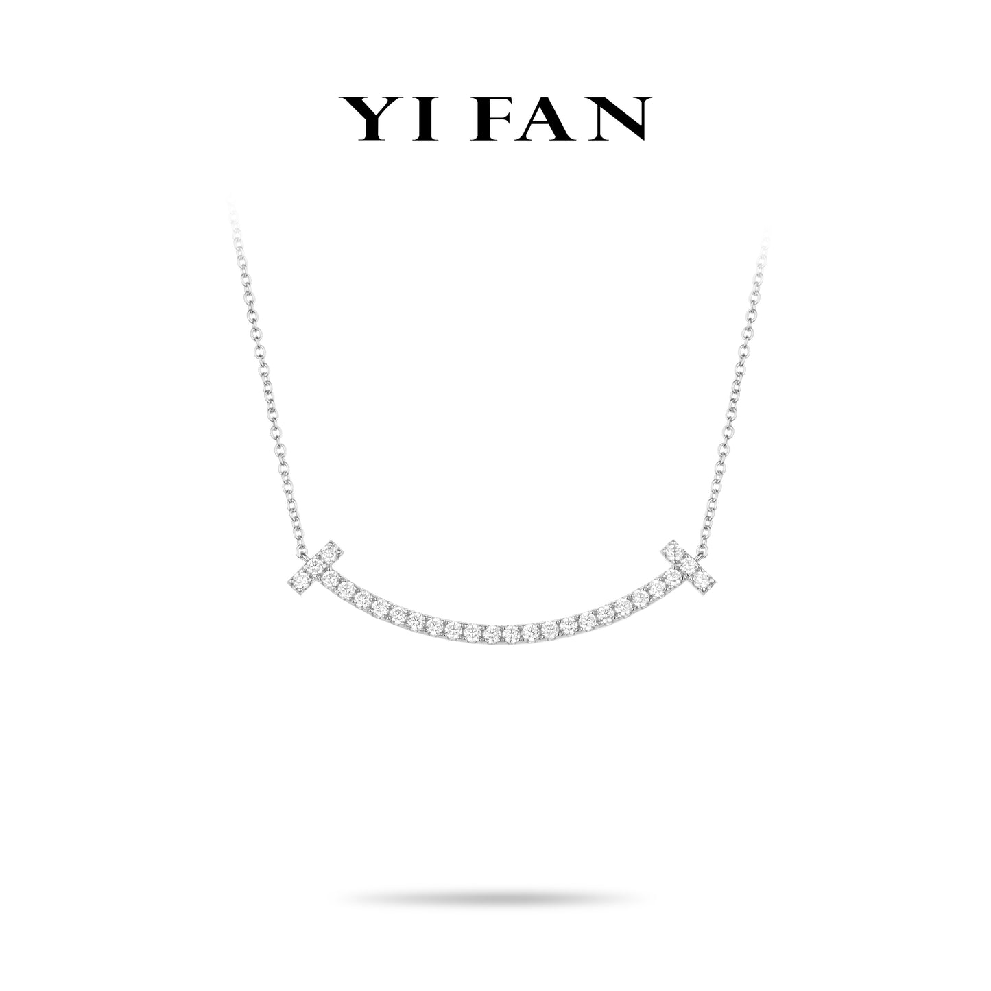 Silver fever collection: Modern "Classic smile" Pendant Necklace (Unisex) L Size #20177 #03001