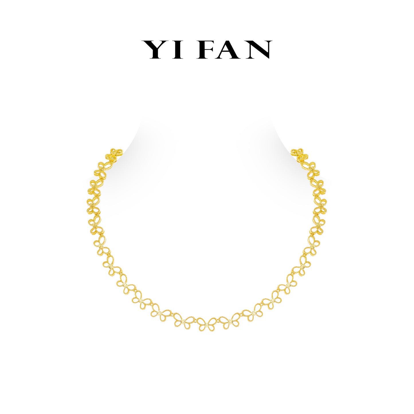 Limited Animal collection:Modern"Hollowed Golden Butterflies" Versatile Necklace #20212