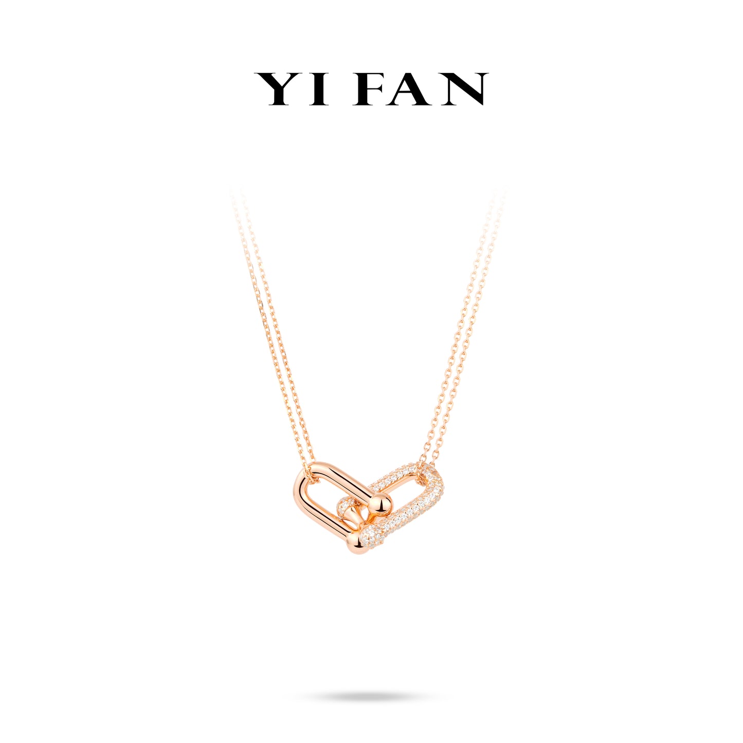 Rose-gold Fever collection: "Rose Hook-ups"Modern Necklace #20243