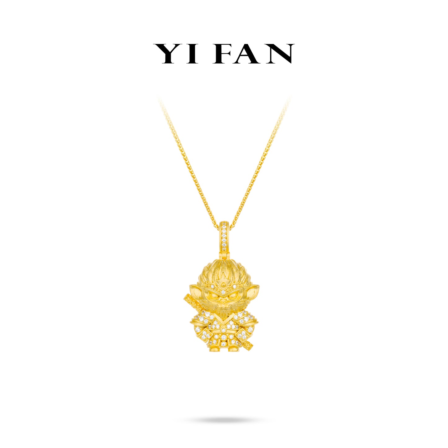 Limited Golden time collection: Luxury"Wukong the Monkey King" detailed Pendant/Necklace(Unisex) #20359
