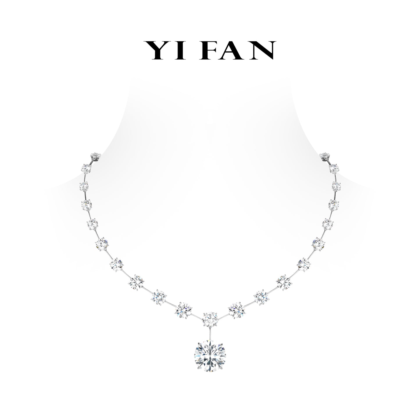 Magnificent High Jewelry collection: Luxury “Graduated Round Brilliant” Necklace #20693 #03094