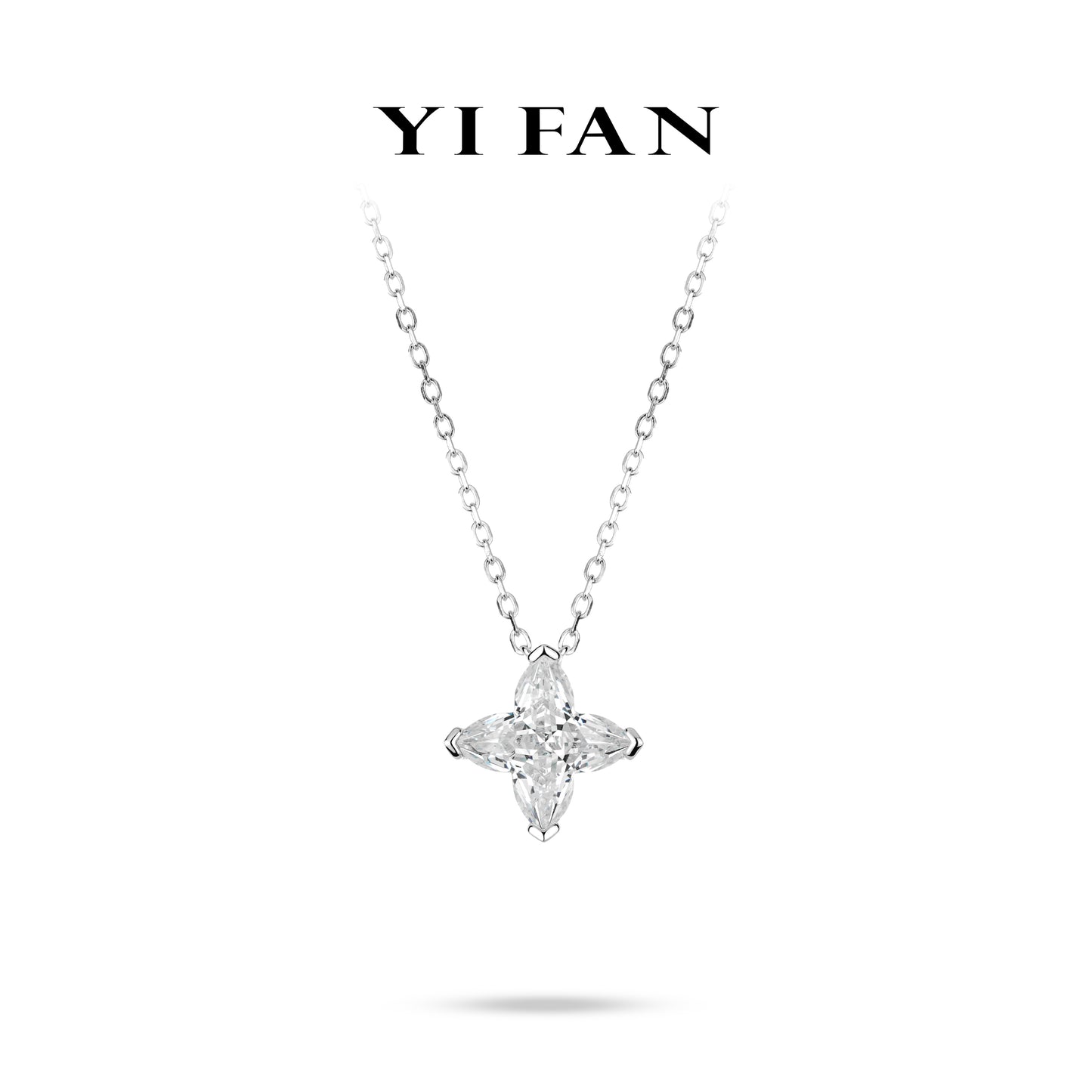 #20929 Limited collection: Modern “L & V cutting” The four Mariquesa group Necklace #03111