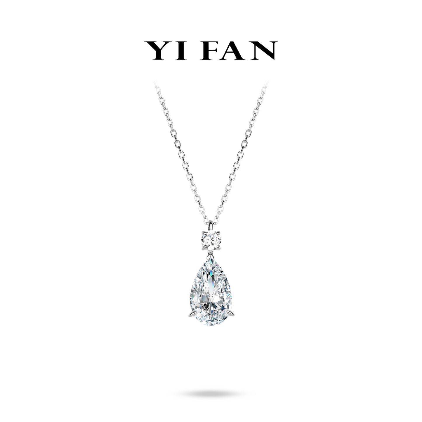 Pure Radiance Collection: Modern "Brilliant Cherished Desire" exquisite Pear Necklace #20940