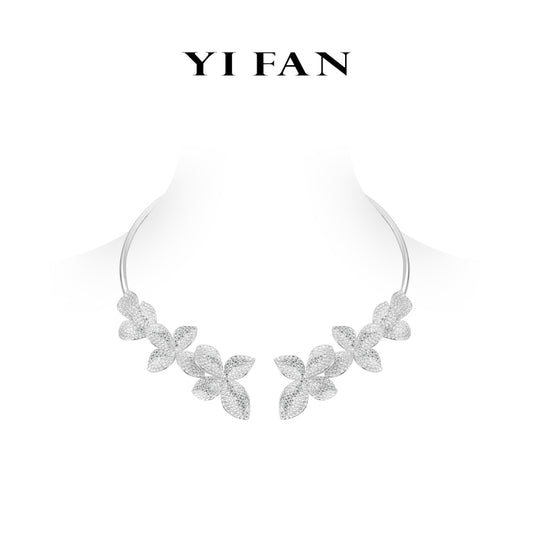 Autumn and winter collection: Luxury"Verdant Enchantment Flower-de-luce"exquisite Necklace #21350