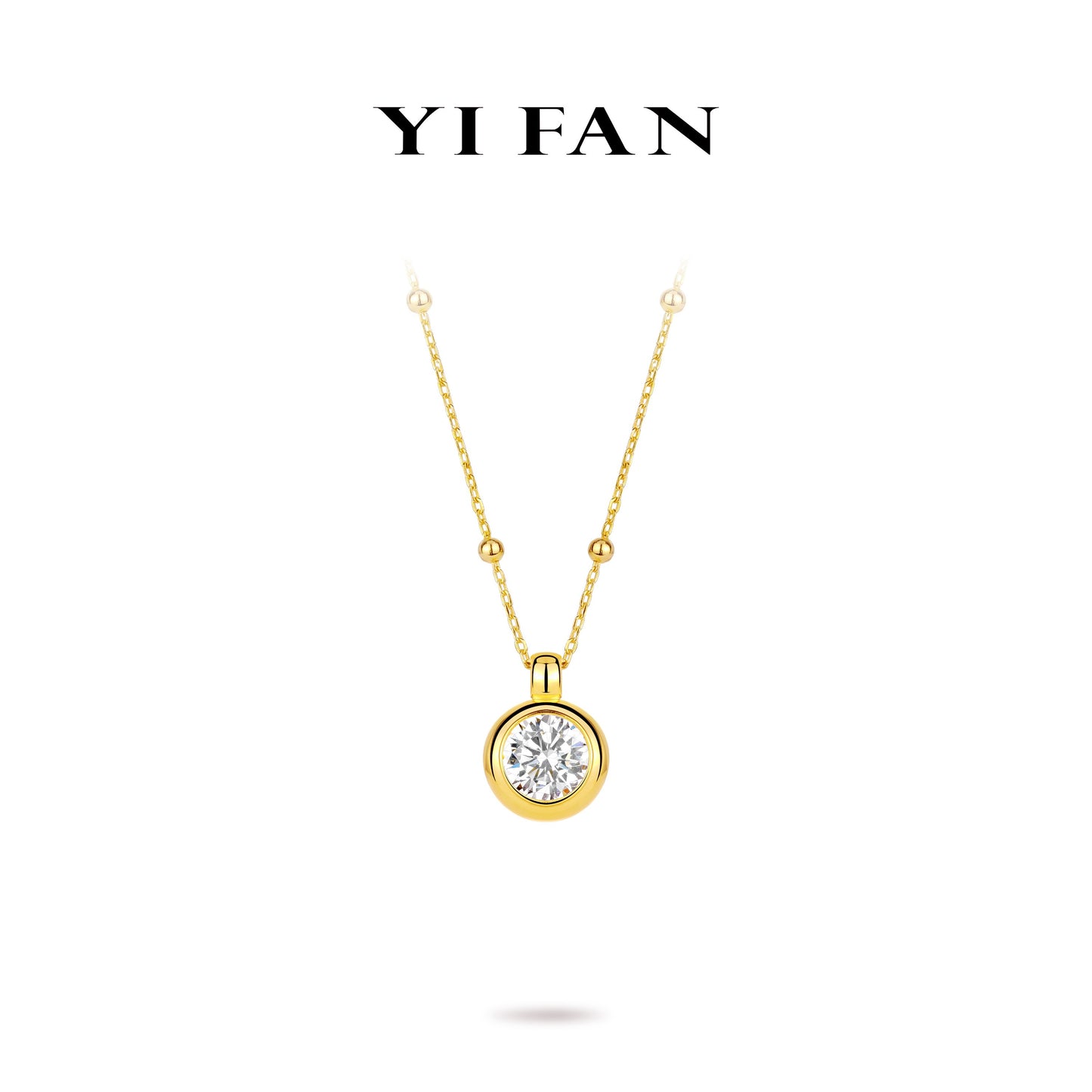 Golden time collection: Modern Circular Mosaic Sparkle Necklace
