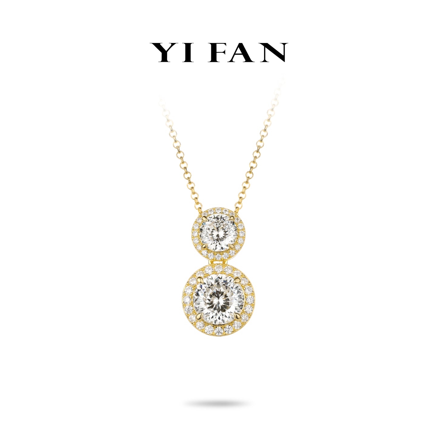 Minimalist collection:"Golden Double Firework" delicate Necklace #2230 #01011