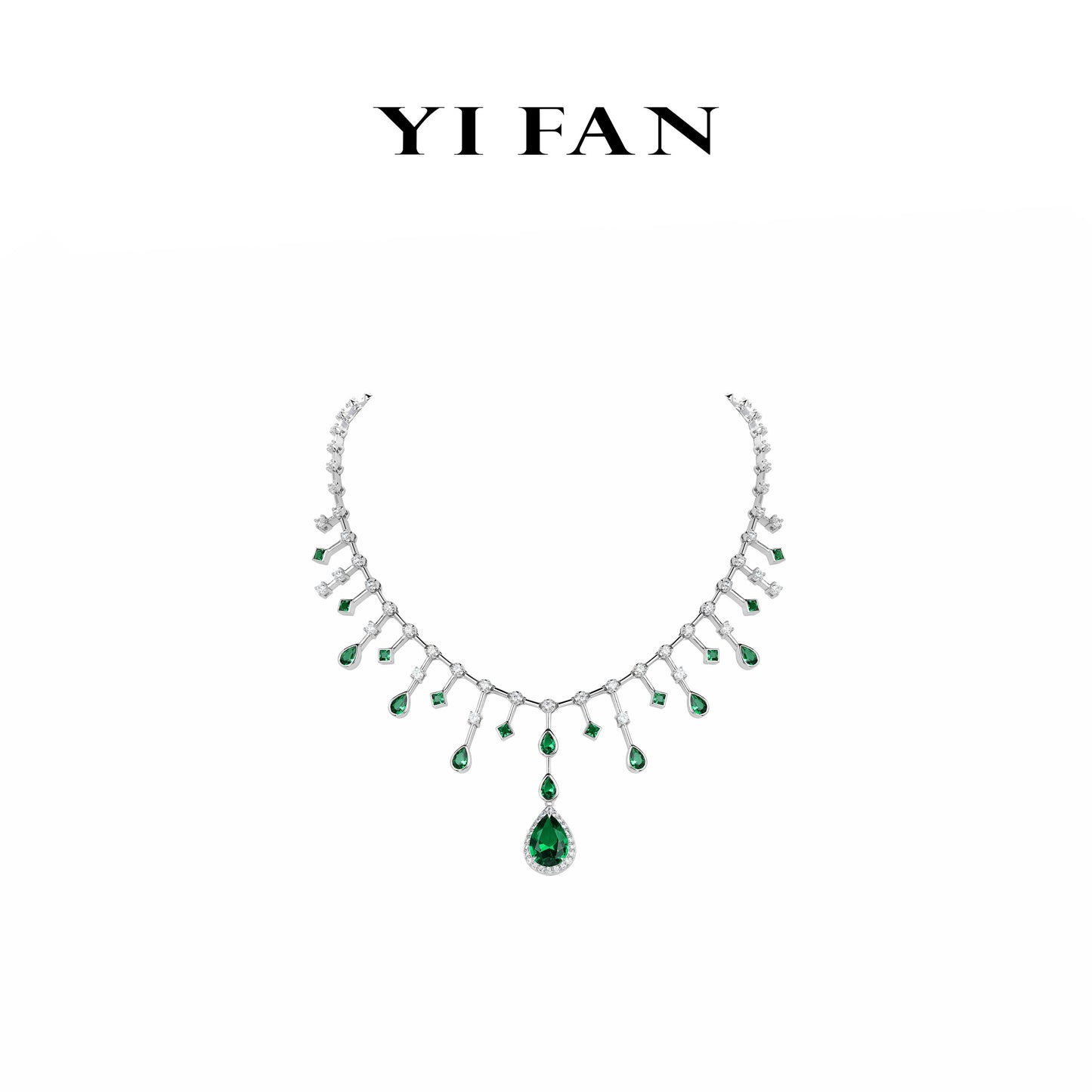 Limited edition: Luxury "Green stars withdrops" Tassel necklace #2428 #06002