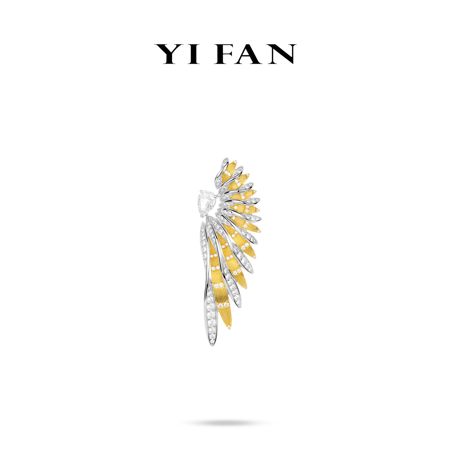 High Jewelry Collection: Luxury "Golden Angel Wing" Versatile Brooch #5070
