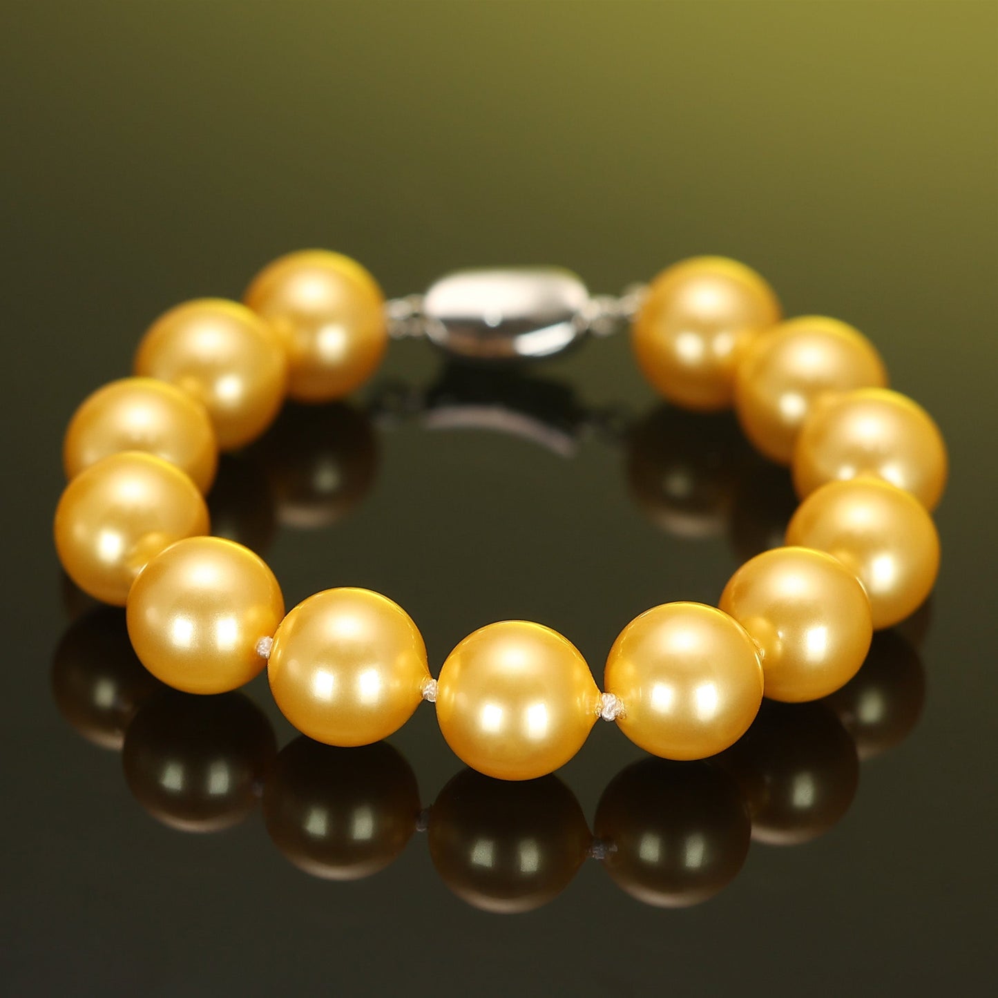 Limited edition Golden Shell pearl bracelet,sterling silver