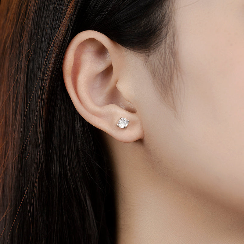 Newbie's Gift Lab Created Gemstones Round-cut Earrings