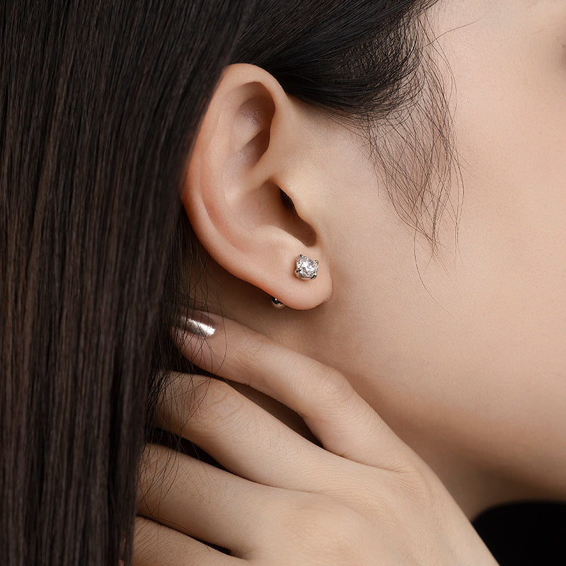 Newbie's Gift Lab Created Gemstones Round-cut Earrings