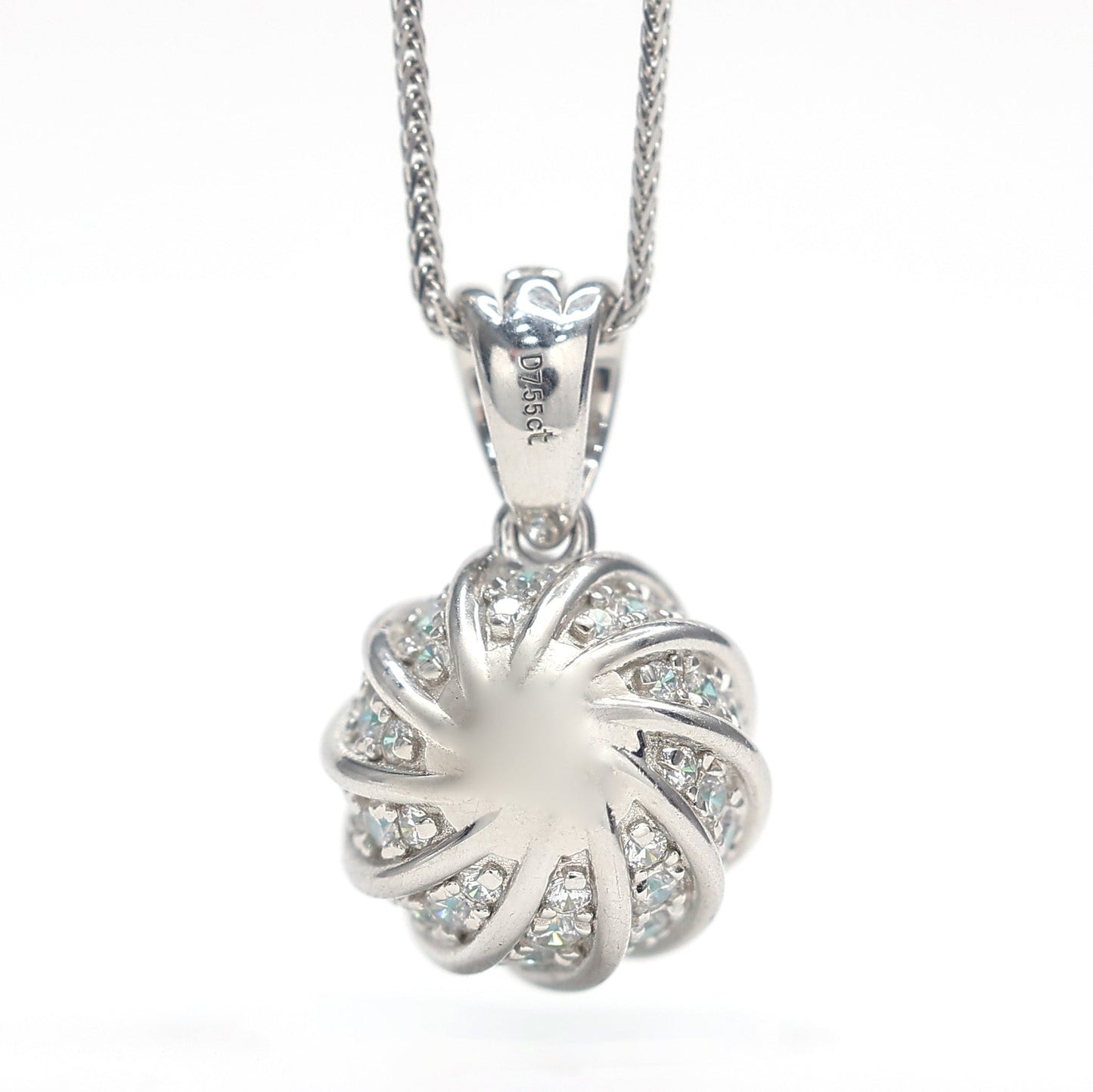 Micro-setting Paraiba color luxurious inlaid necklace sterling silver.