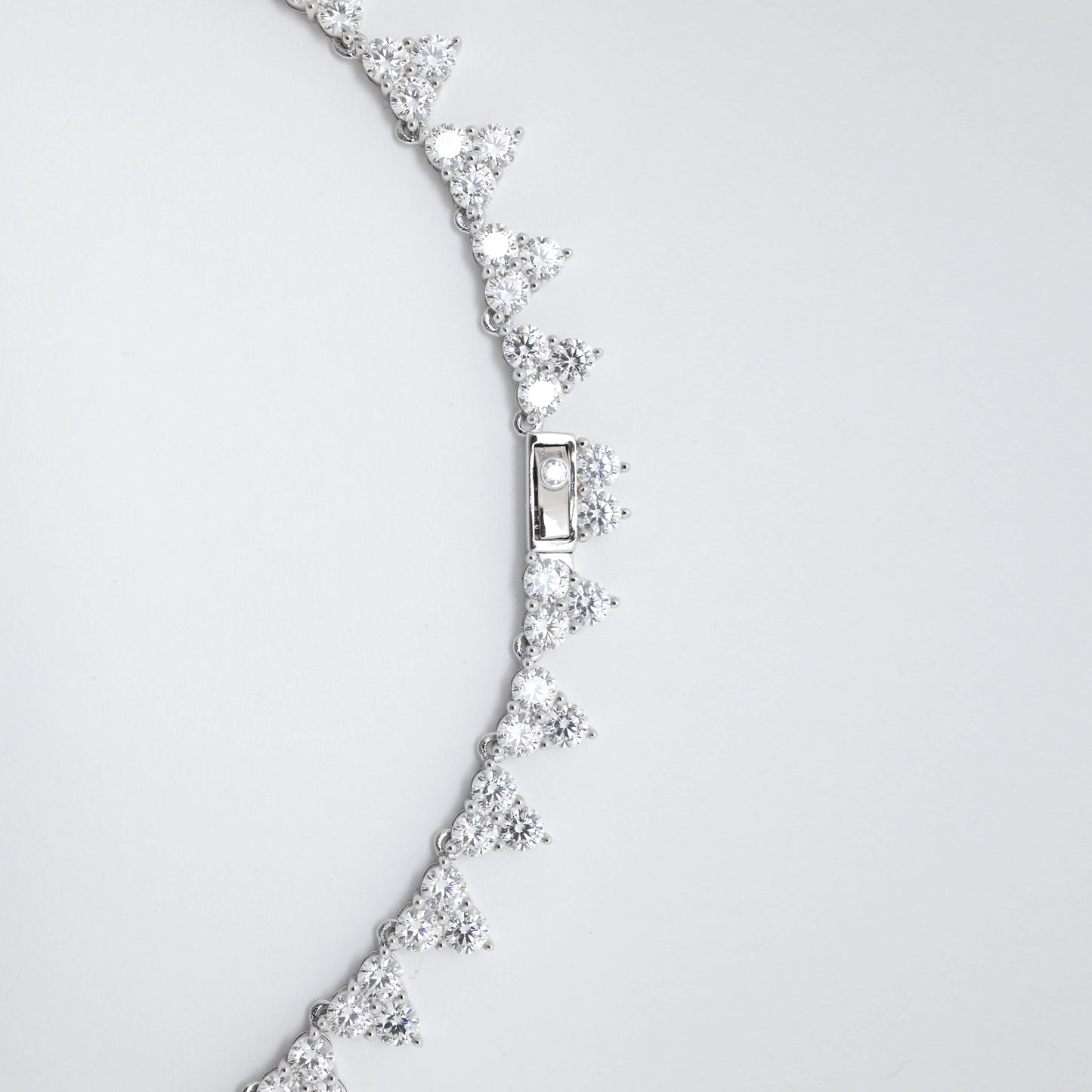 Micro-setting Yellow diamond color Lab created stones Fancy detailed dress necklace, sterling silver