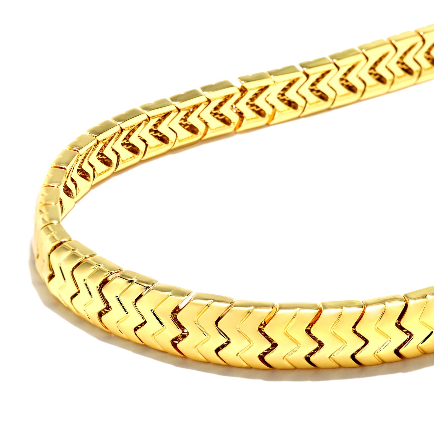 Limited edition Brass with 18K yellow gold platting Snake collarbone chain necklace