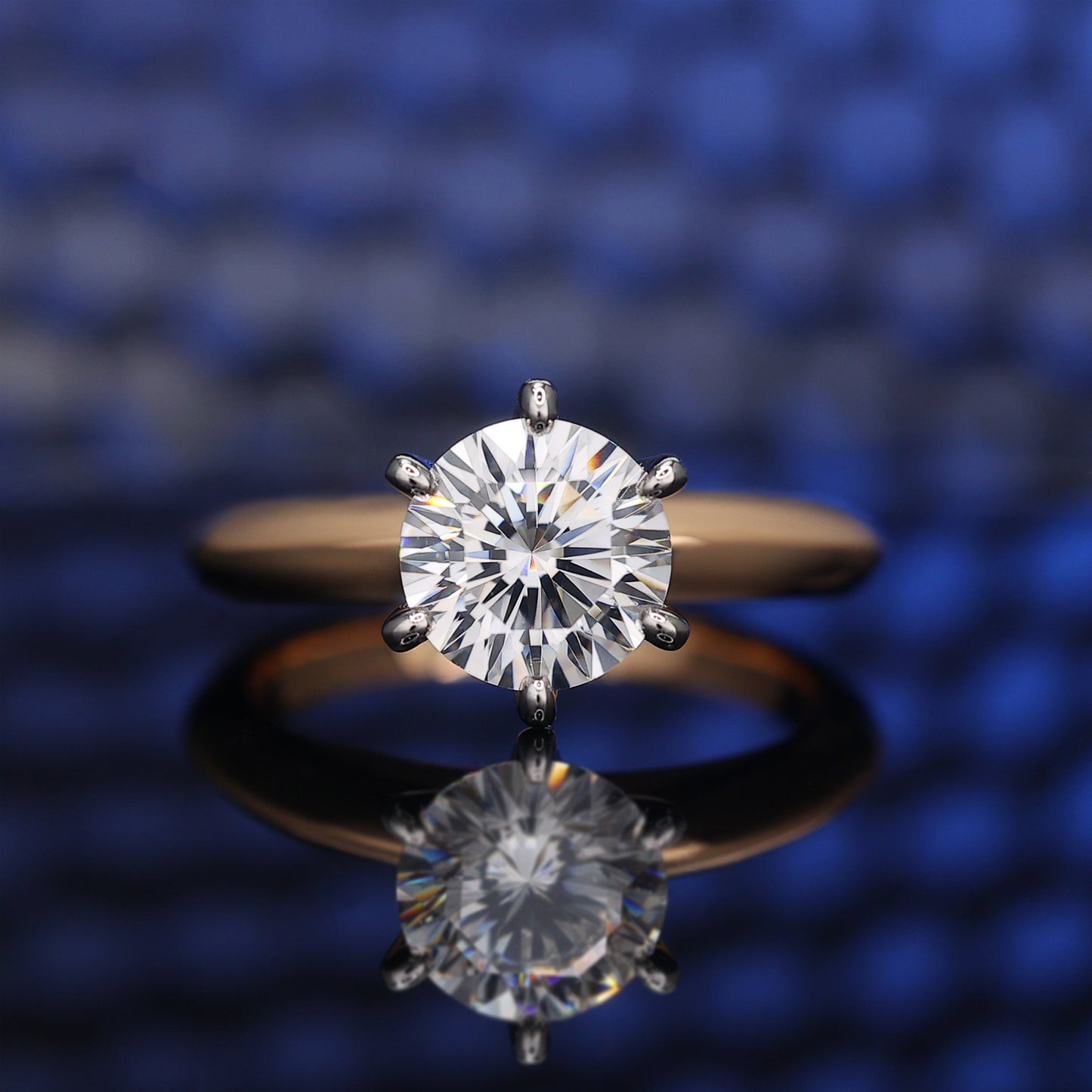 Micro-setting Clear Diamond color Lab created stones Light flow wedding ring, sterling silver.(2 carat)