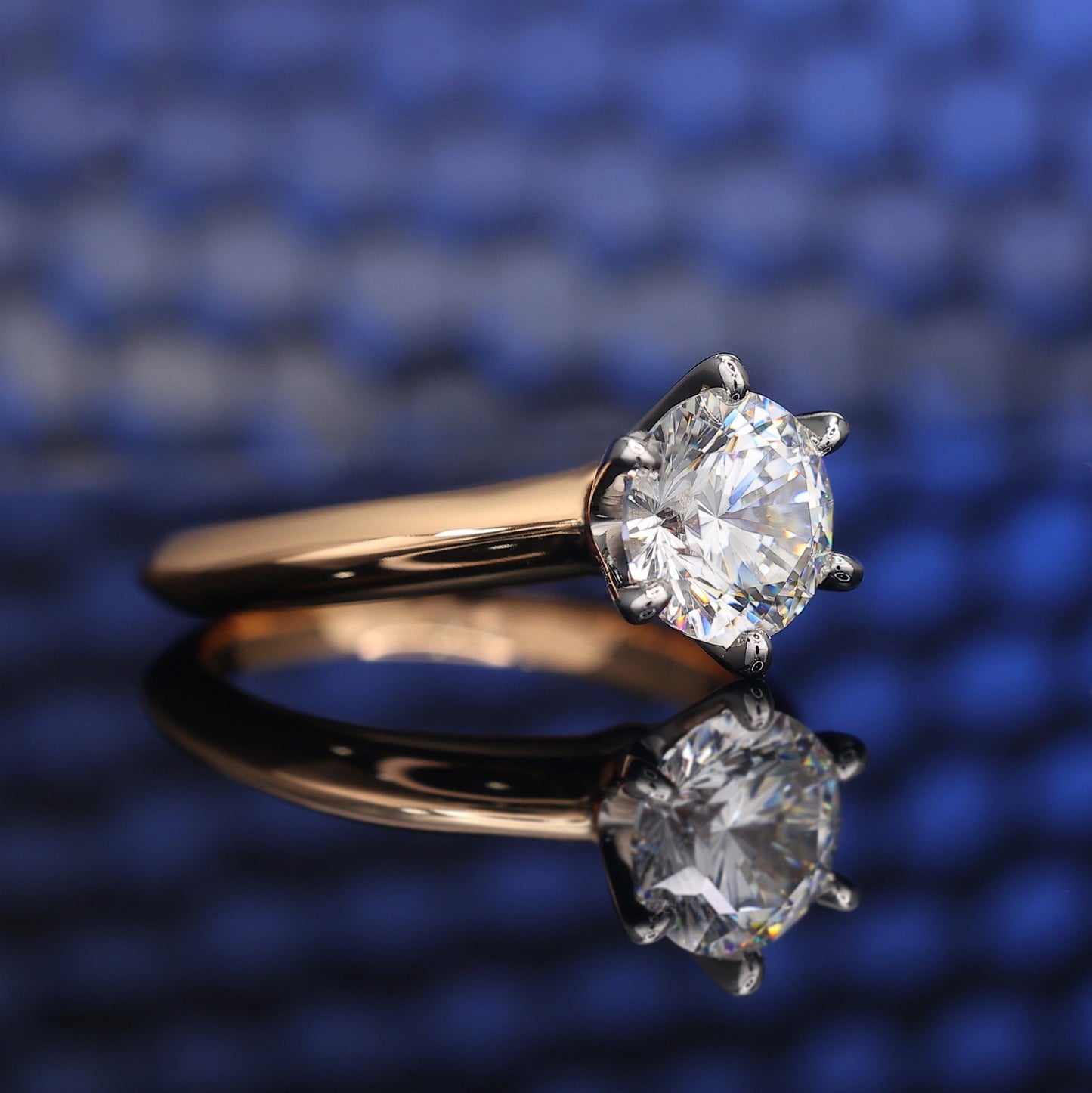 Micro-setting Clear Diamond color Lab created stones Light flow wedding ring, sterling silver.(2 carat)